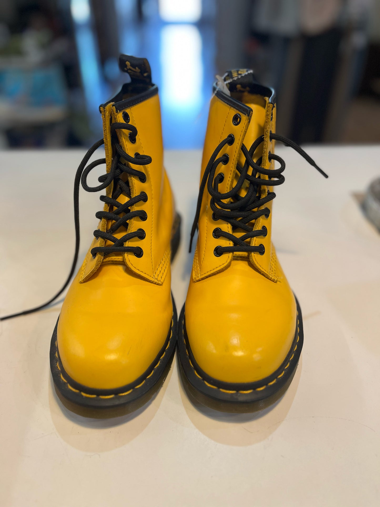 Dr. Martins Yellow 1460 Smooth Leather Boots