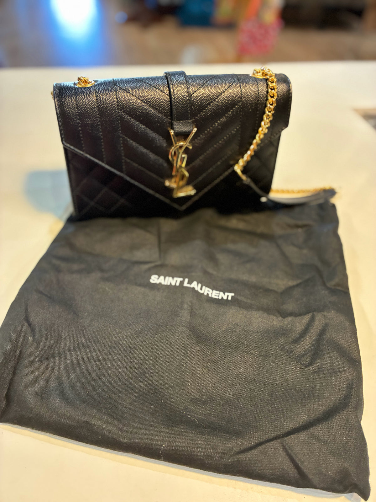 Saint Laurent Small Envelope Triquilt YSL Crossbody Leather PICKUP ONLY
