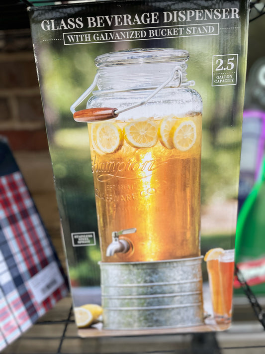 NIB Galvanized Beverage Dispenser