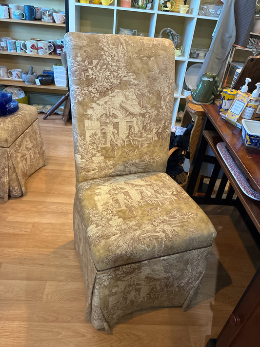 Skirted Toile Chair PICKUP ONLY