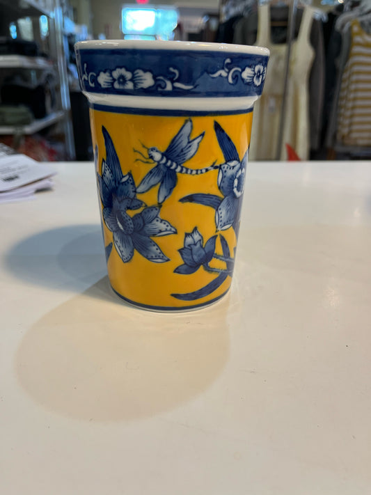 CIC Chinoiserie Yellow Floral Vase