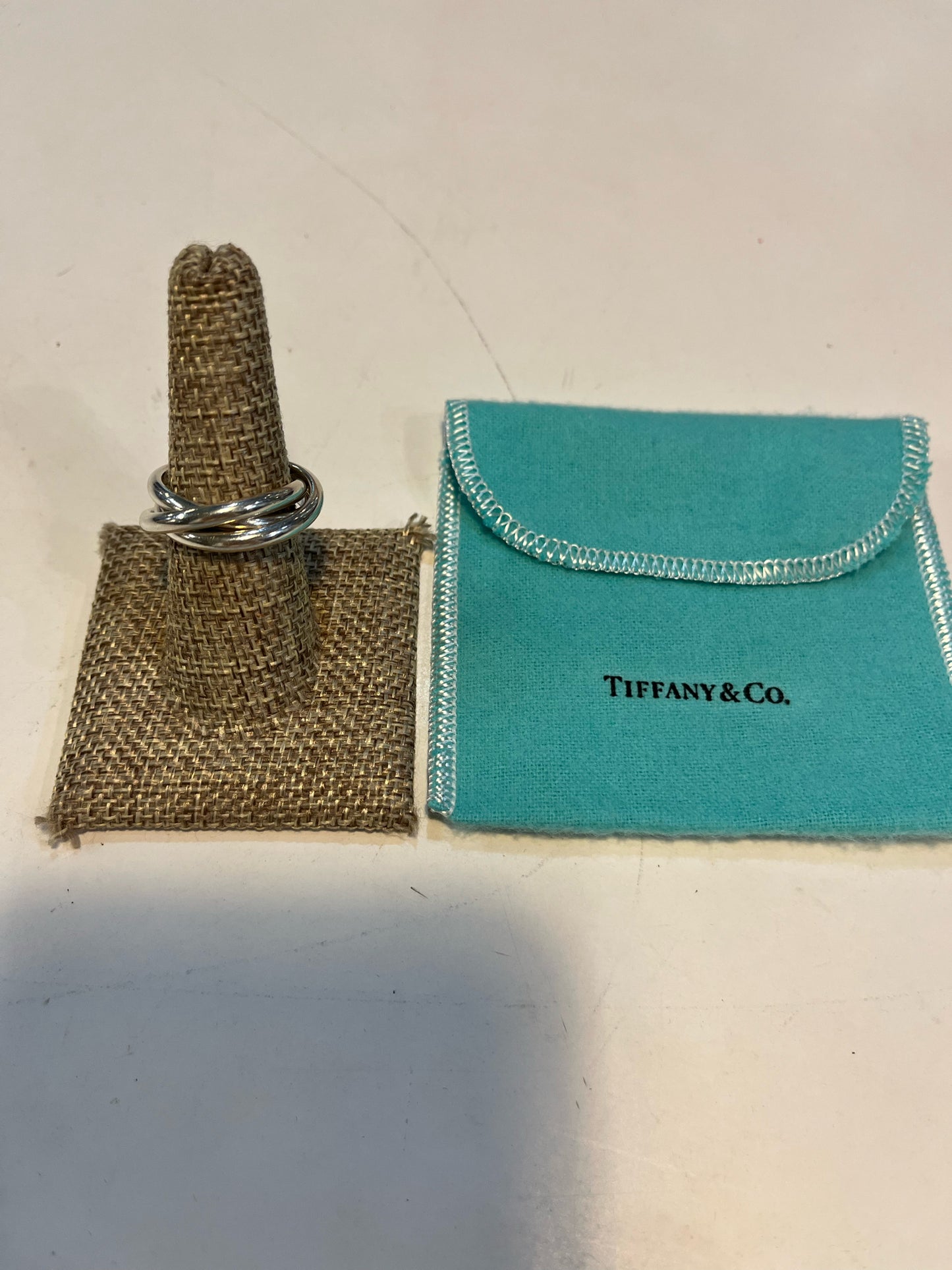 Tiffany & Co. Sterling Silver Triple Interlocking Ring