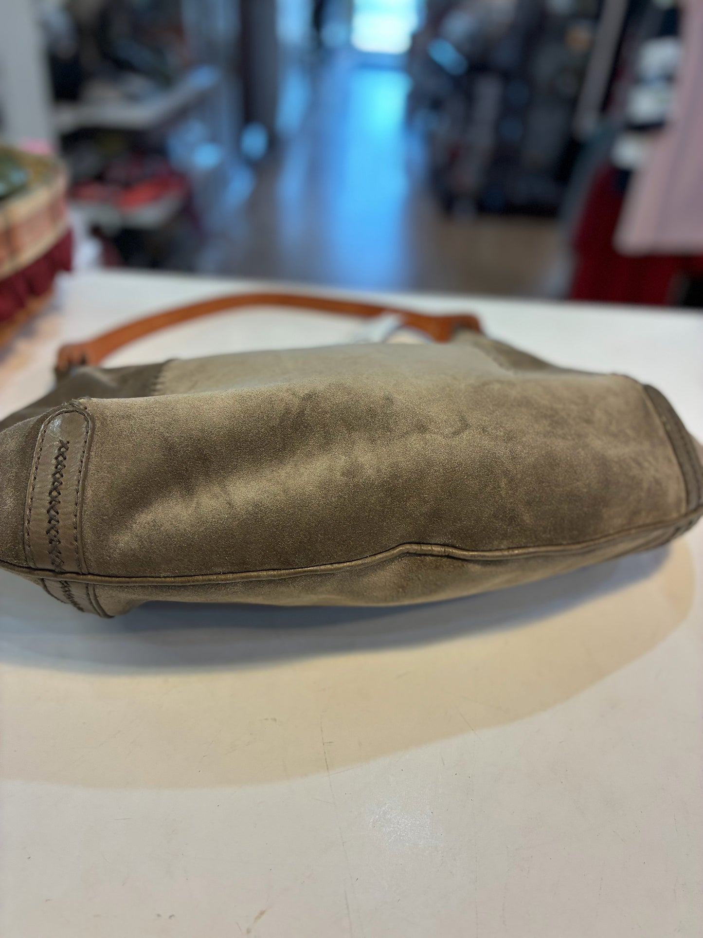 Bussola Suede & Leather Handbag