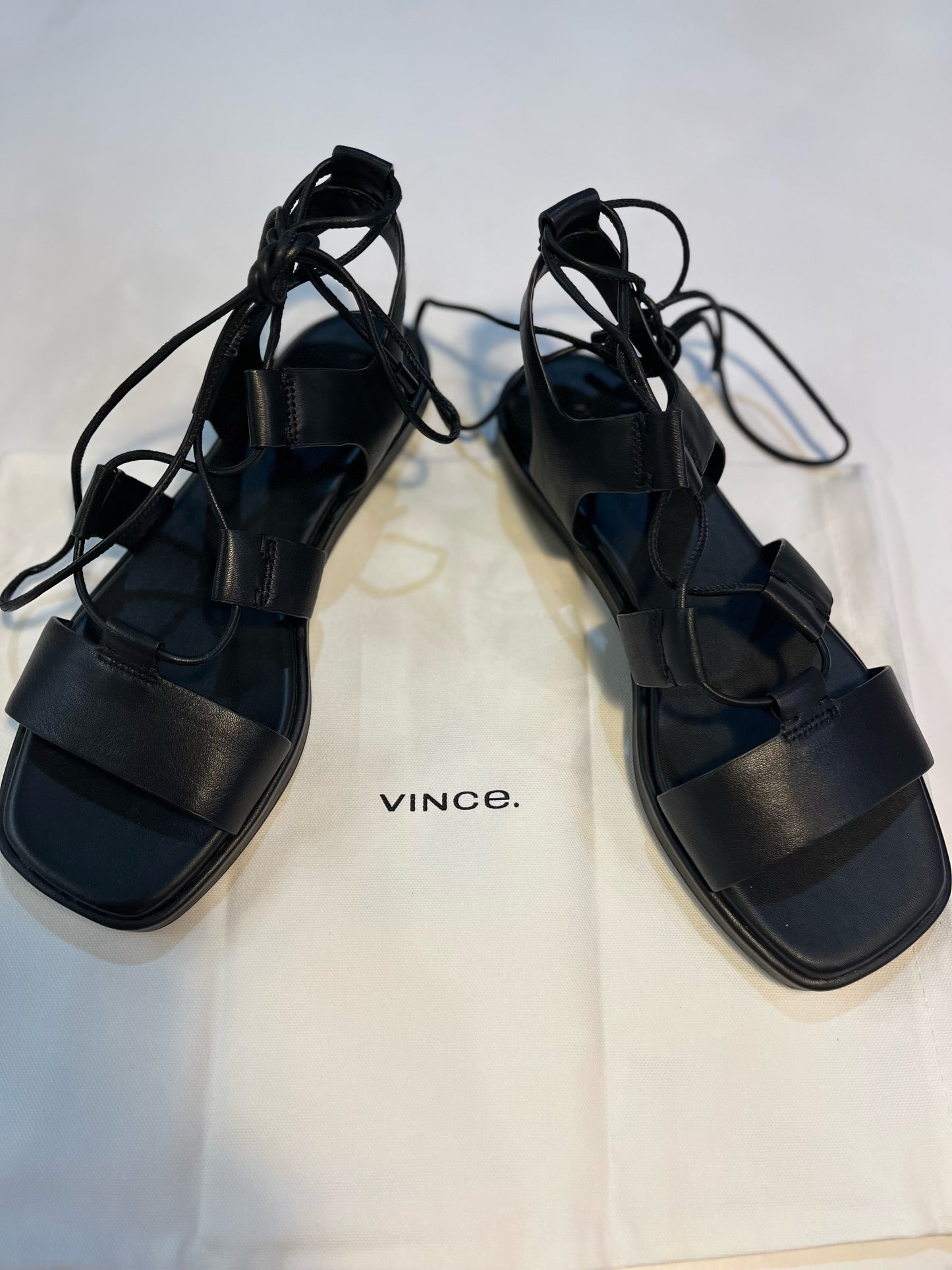 Vince Black "Rockwell Gladiator" Sandals
