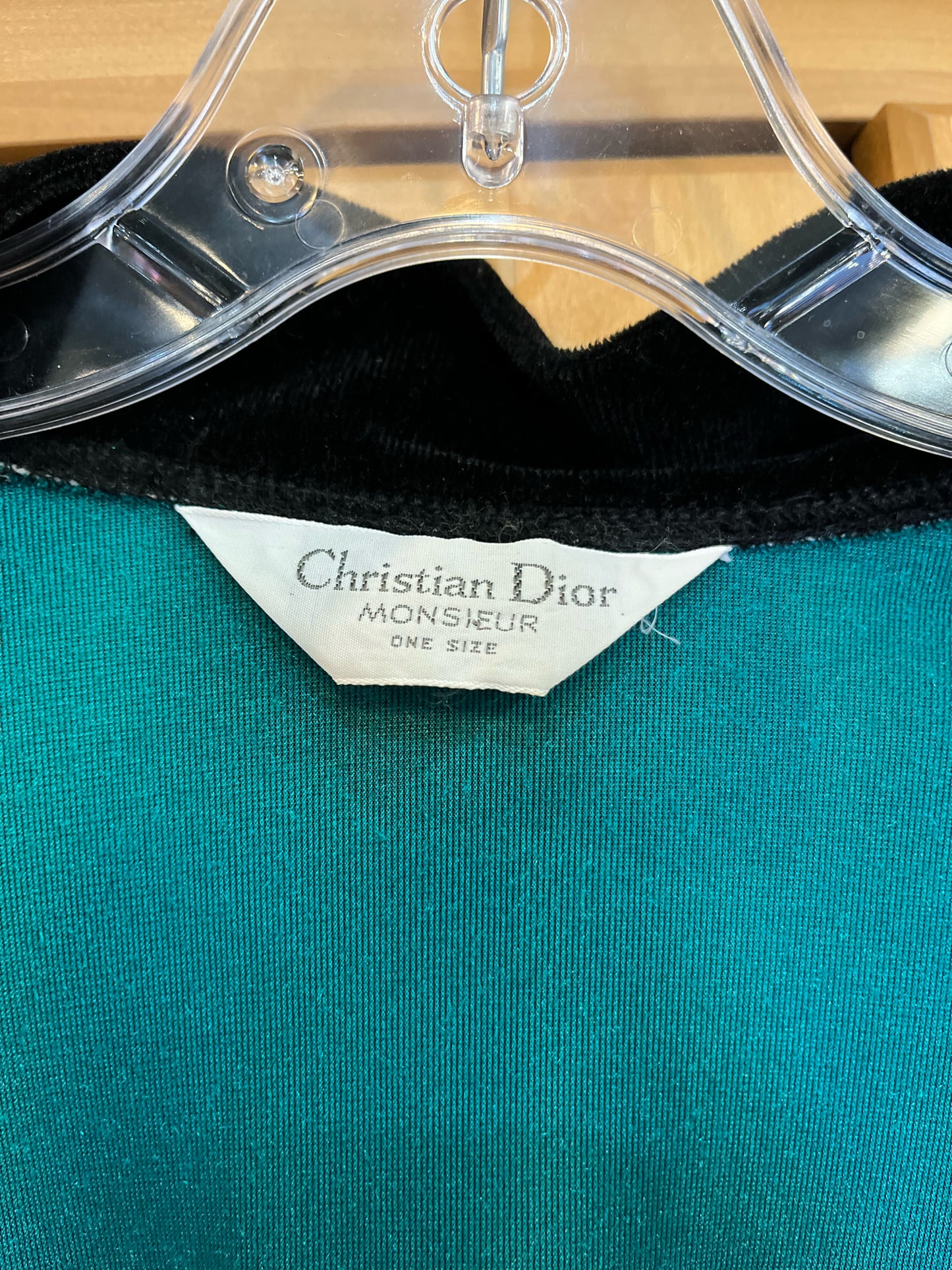 Christian Dior Teal Velour Robe