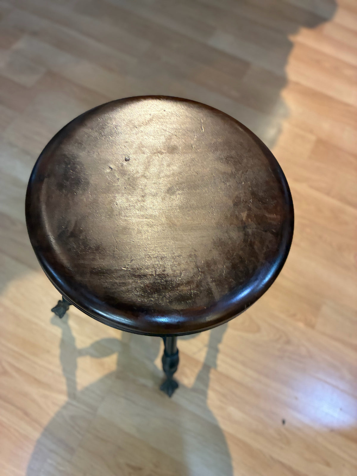Victorian Piano Stool w/ glass ball claw feet PICKUP ONLY