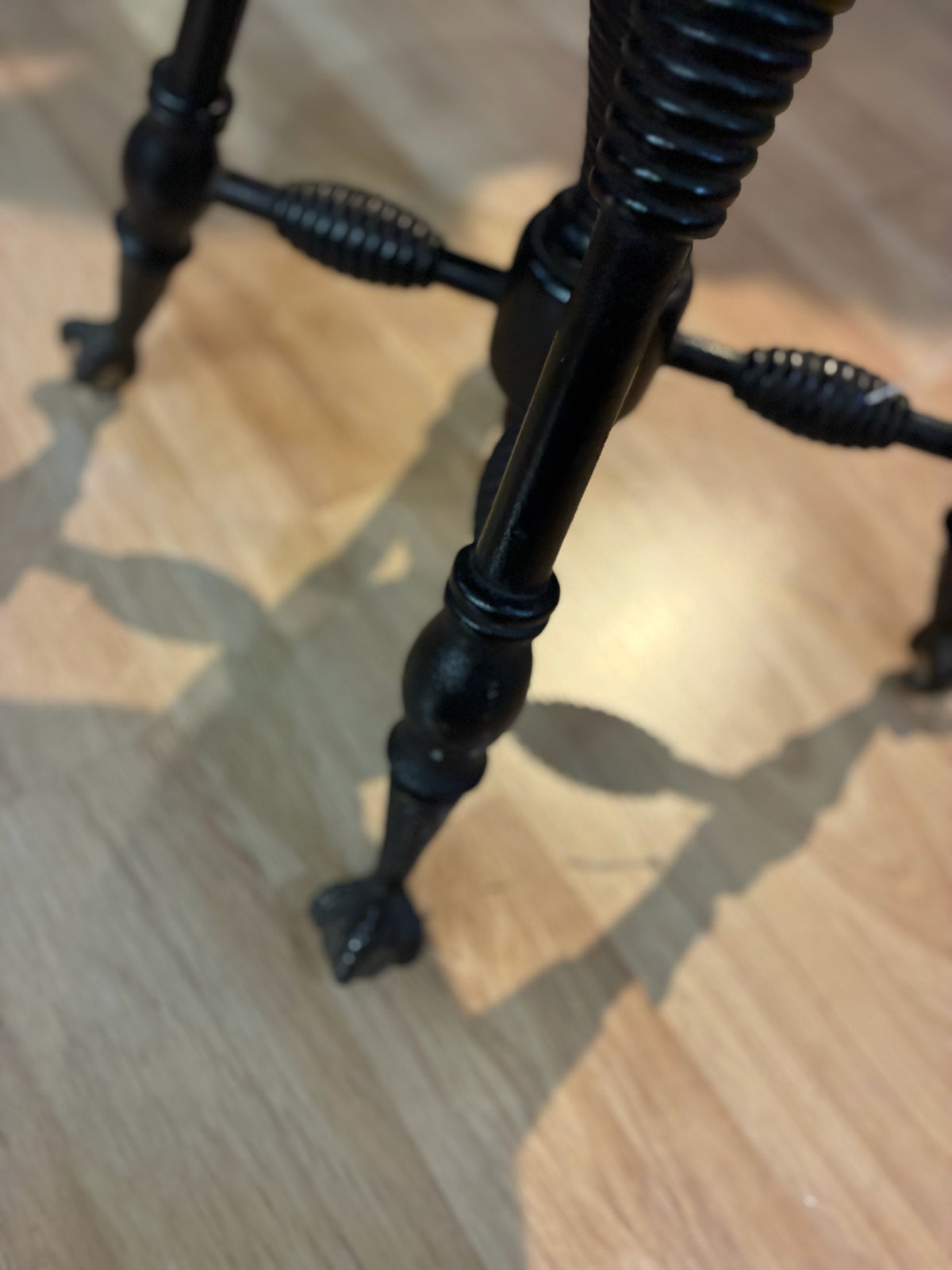 Victorian Piano Stool w/ glass ball claw feet PICKUP ONLY