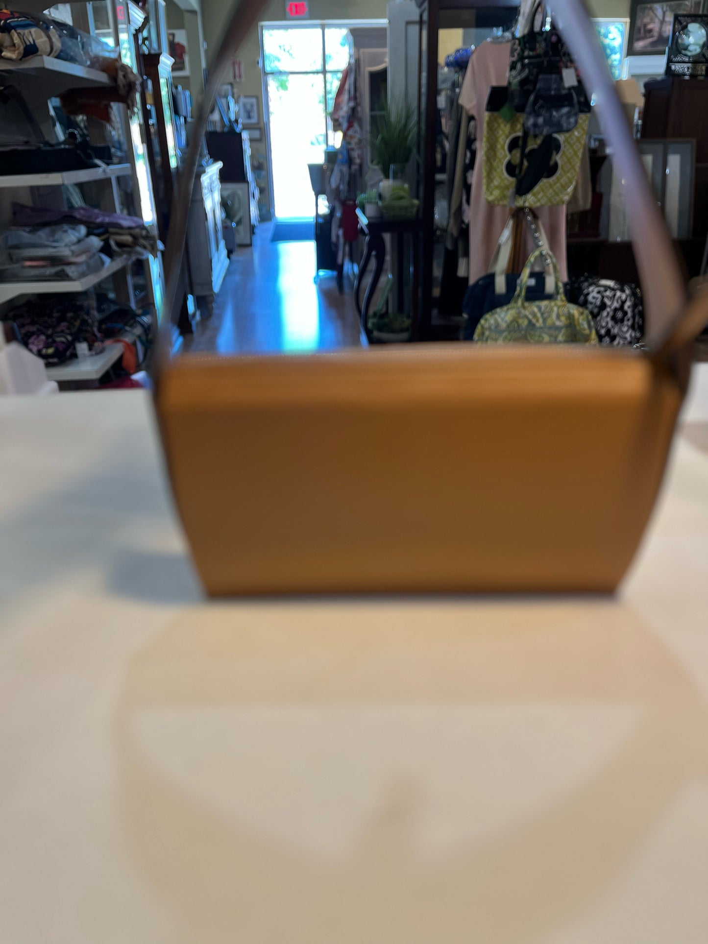 Advene Edge Brown Leather Shoulder Handbag