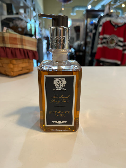 antica farmacista sandalwood amber hand and body wash