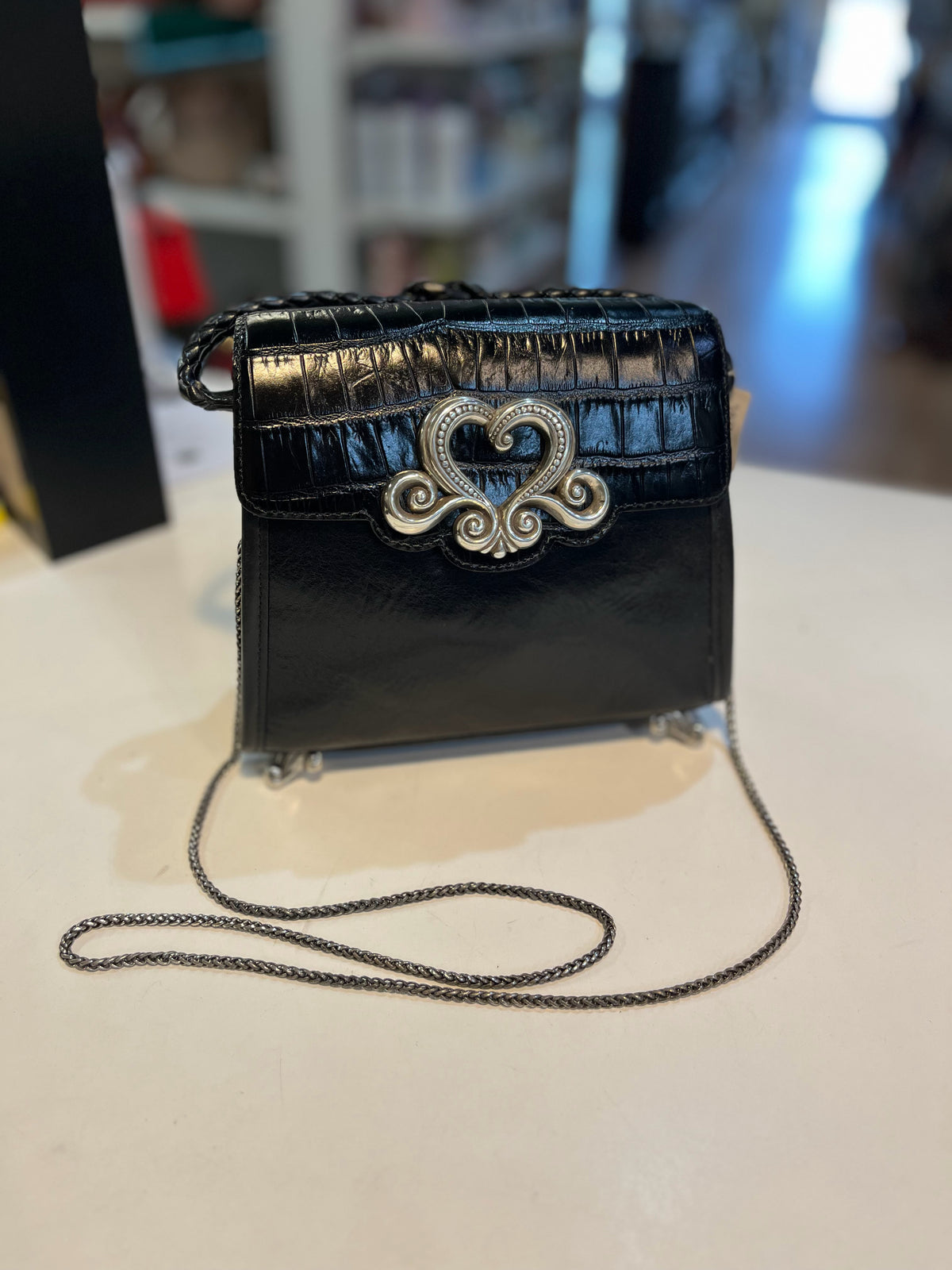 Vintage Brighton Black Clawfeet Leather Handbag