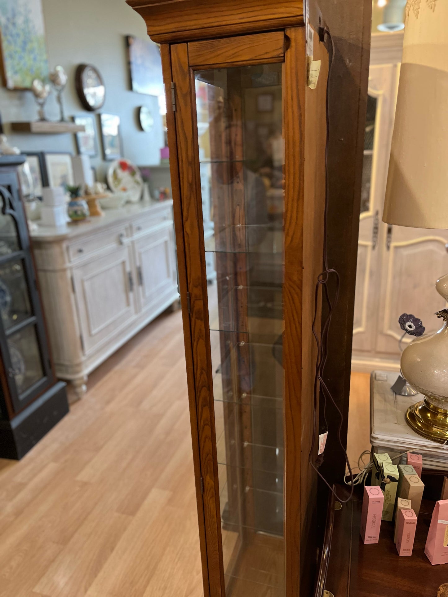 Philip Reinisch Oak Curio Cabinet