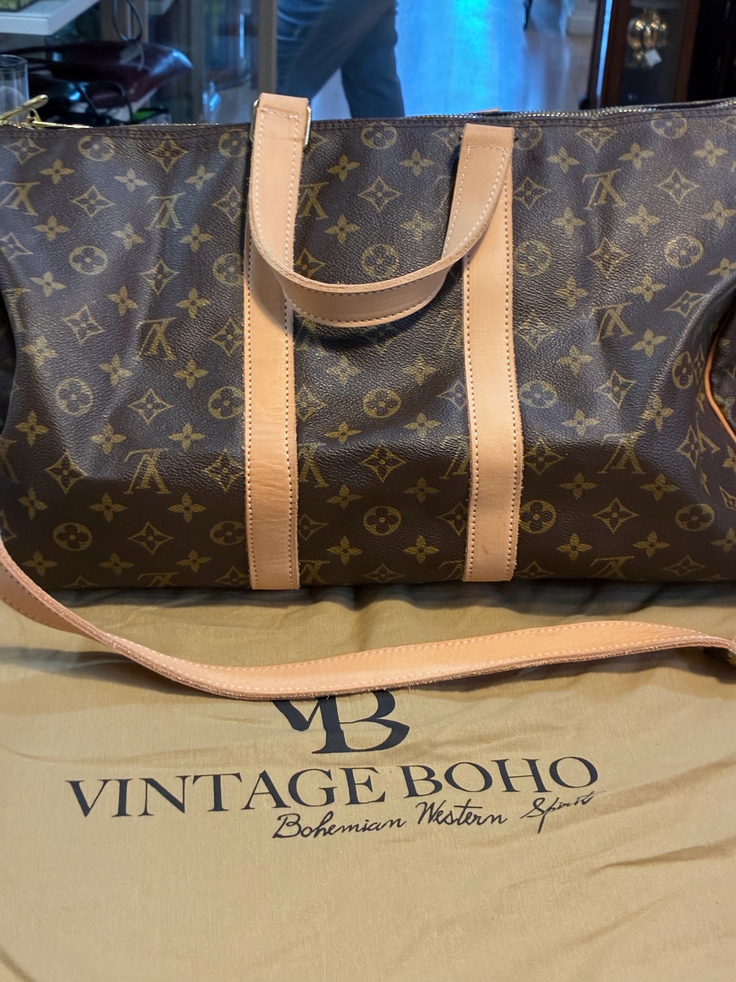 Vintage BoHo, Louis Vuitton duffle bag