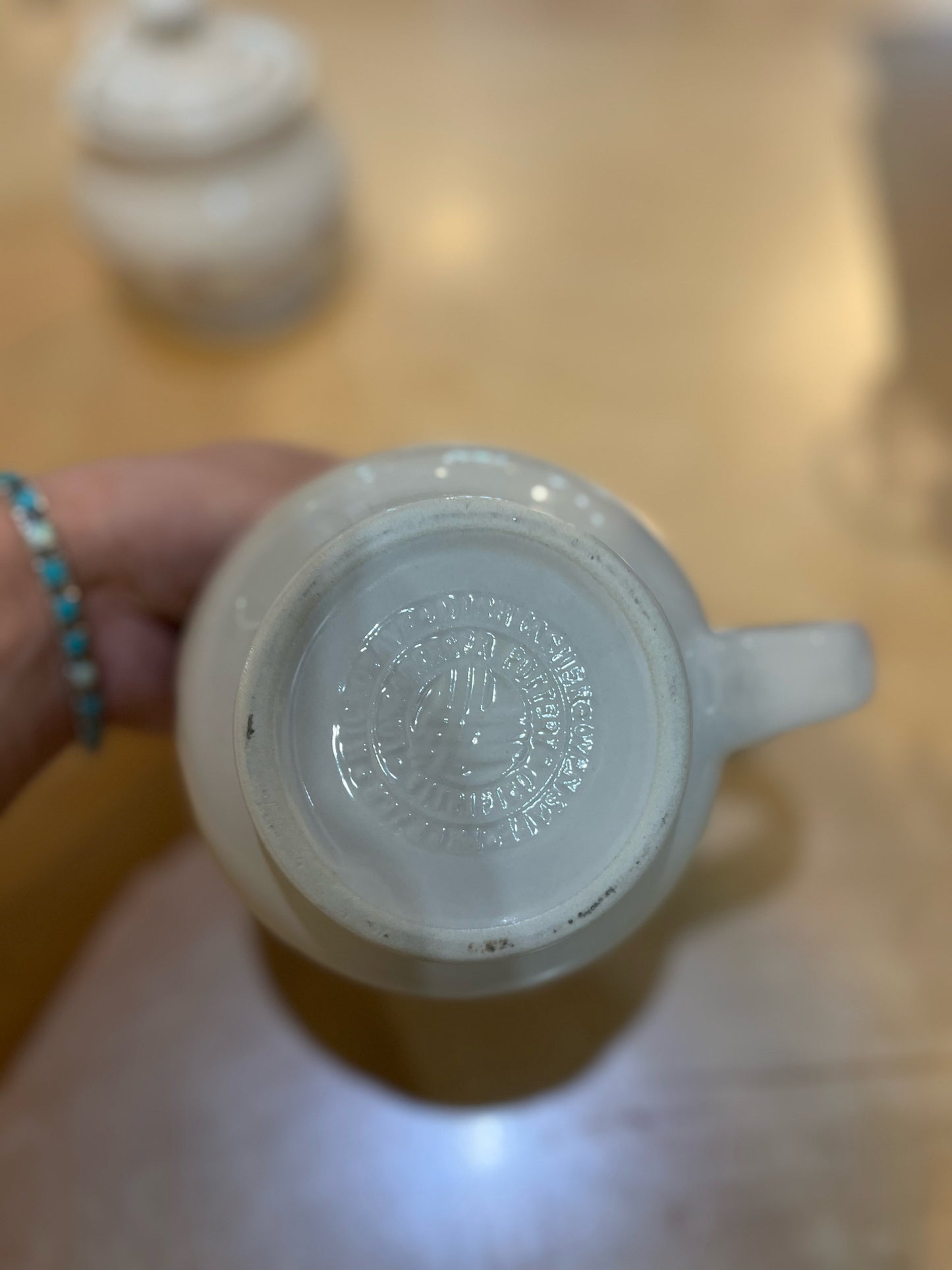Longaberger Pottery Woven Traditions sugar and creamer