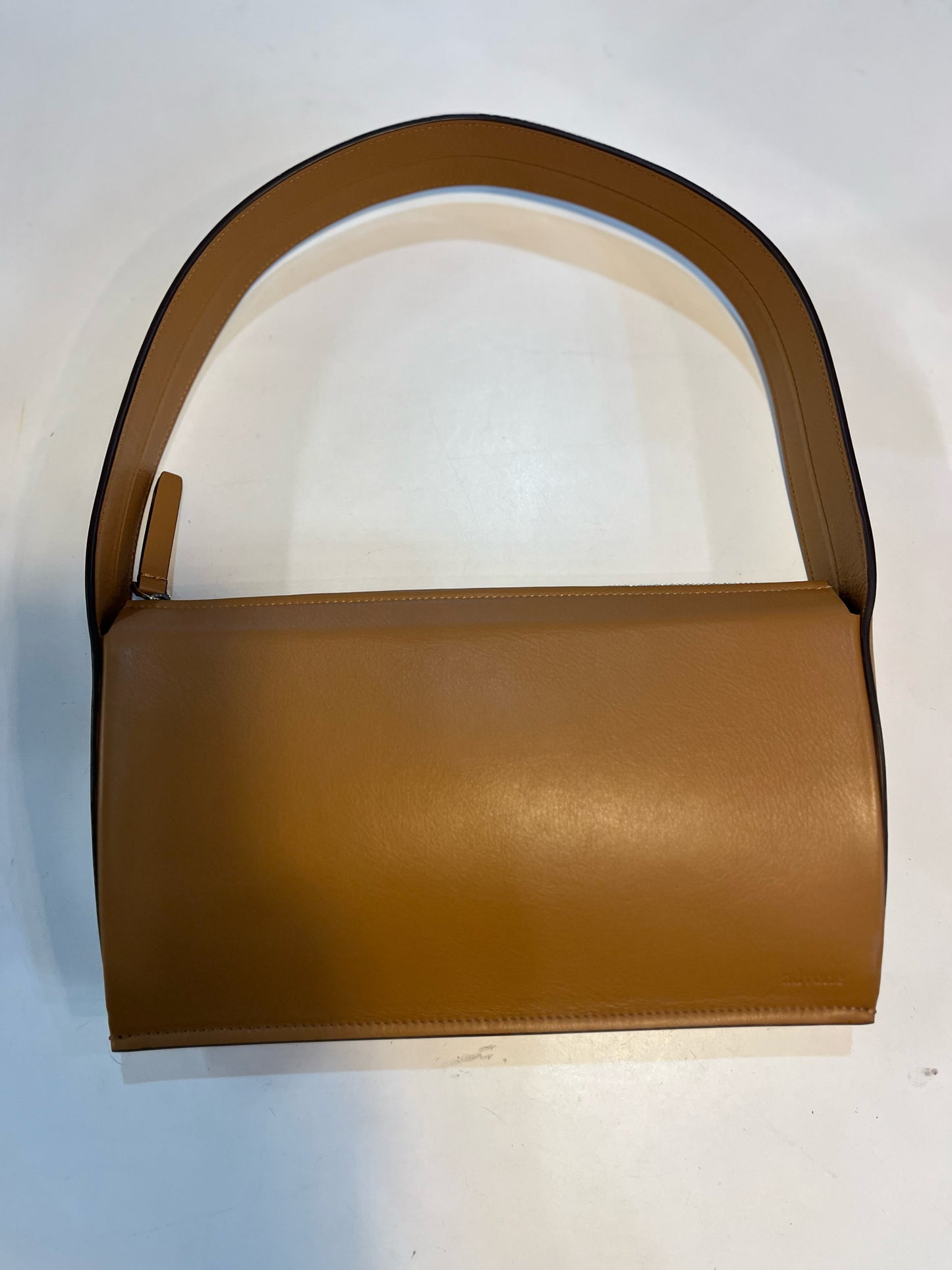 Advene Edge Brown Leather Shoulder Handbag