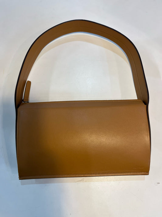 Advene Edge Brown Leather Shoulder Handbag