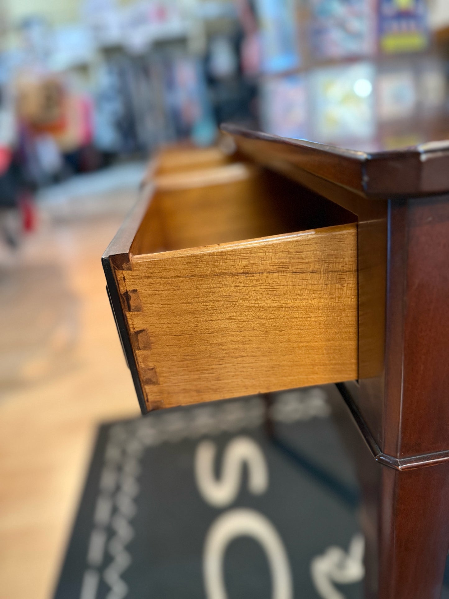 Dark Wood Rectangle Entry Table