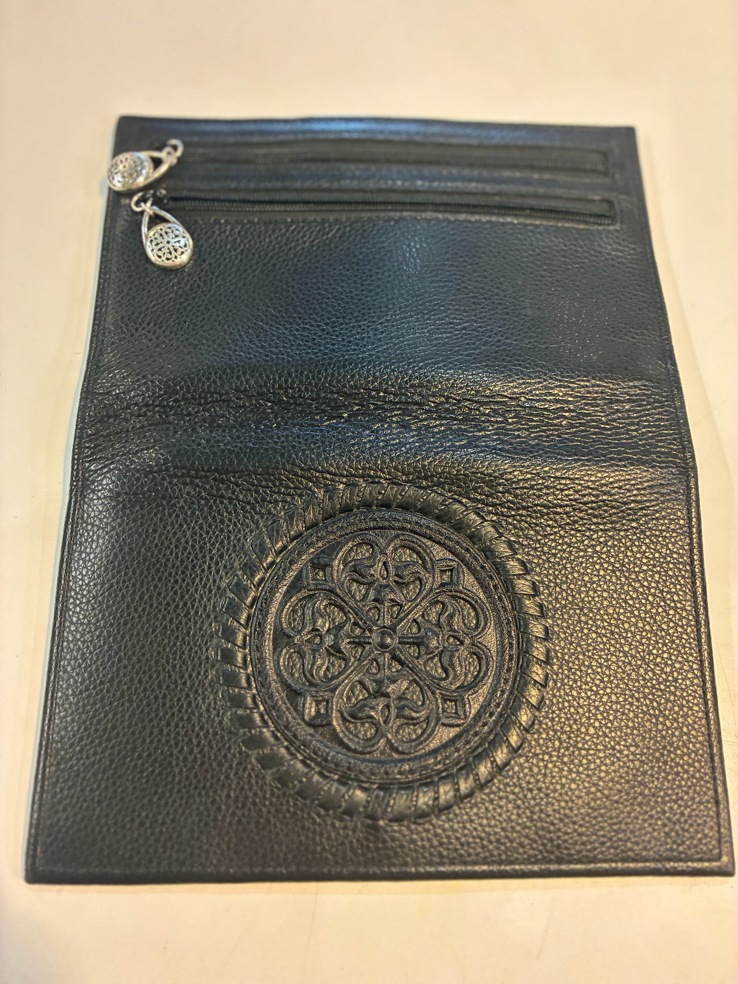 Brighton Black "Ferrera Folio" Leather Wallet