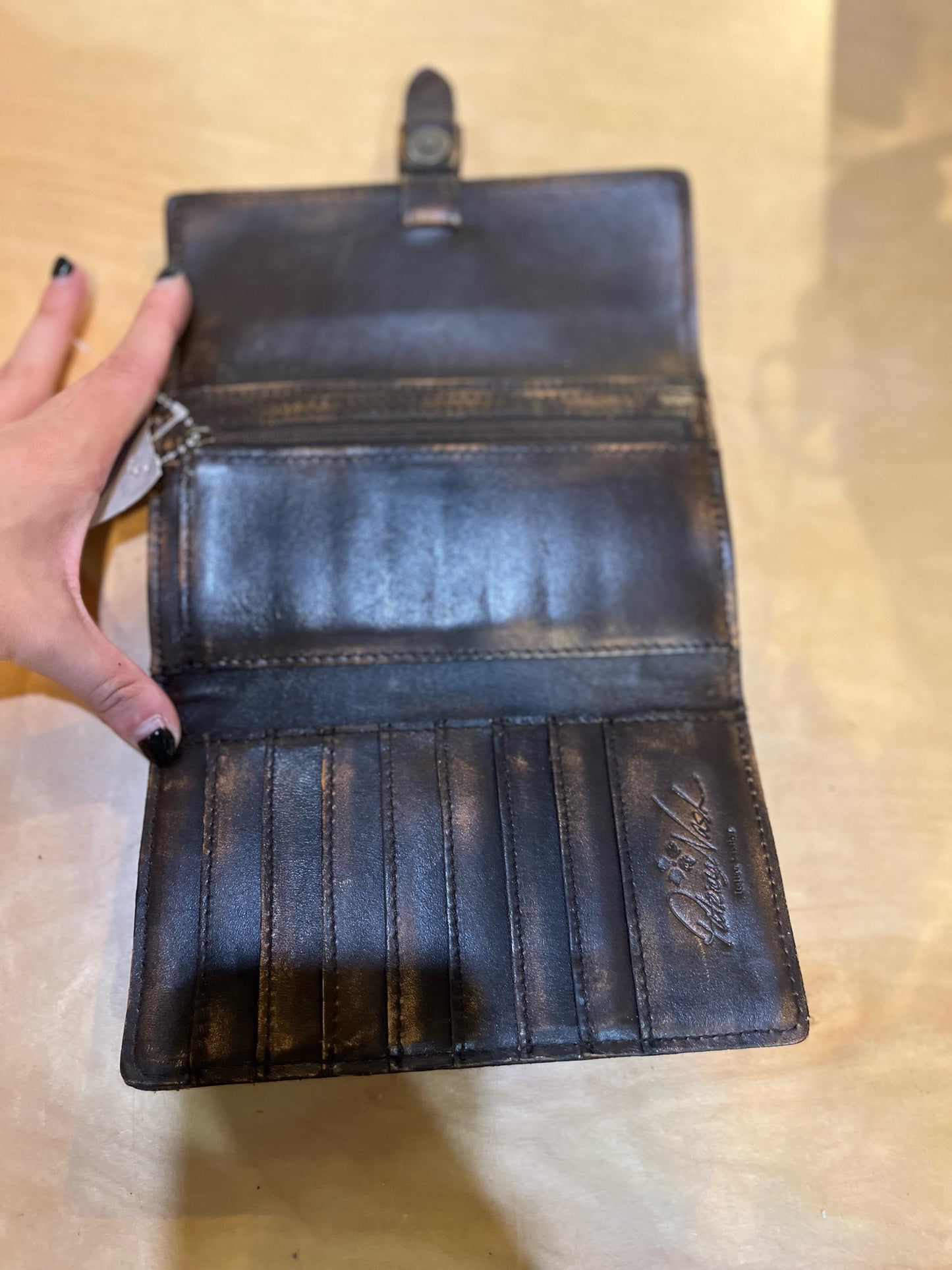 Patricia Nash Overdyed Distressed Wallet