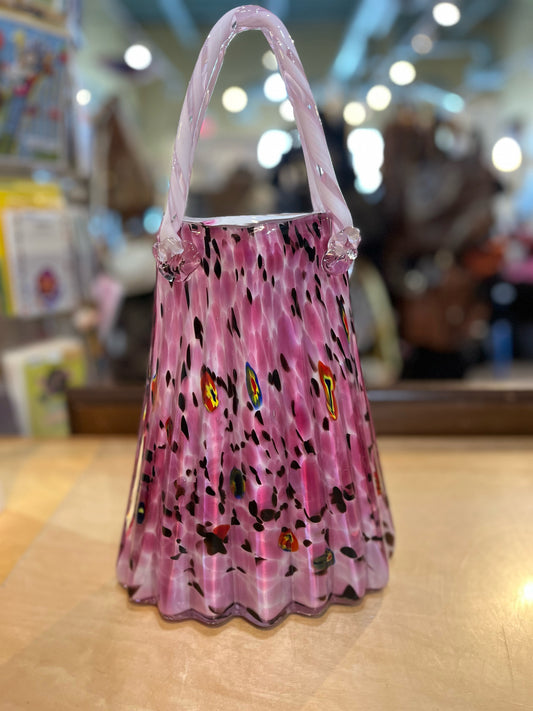 Glass Purse Vase
