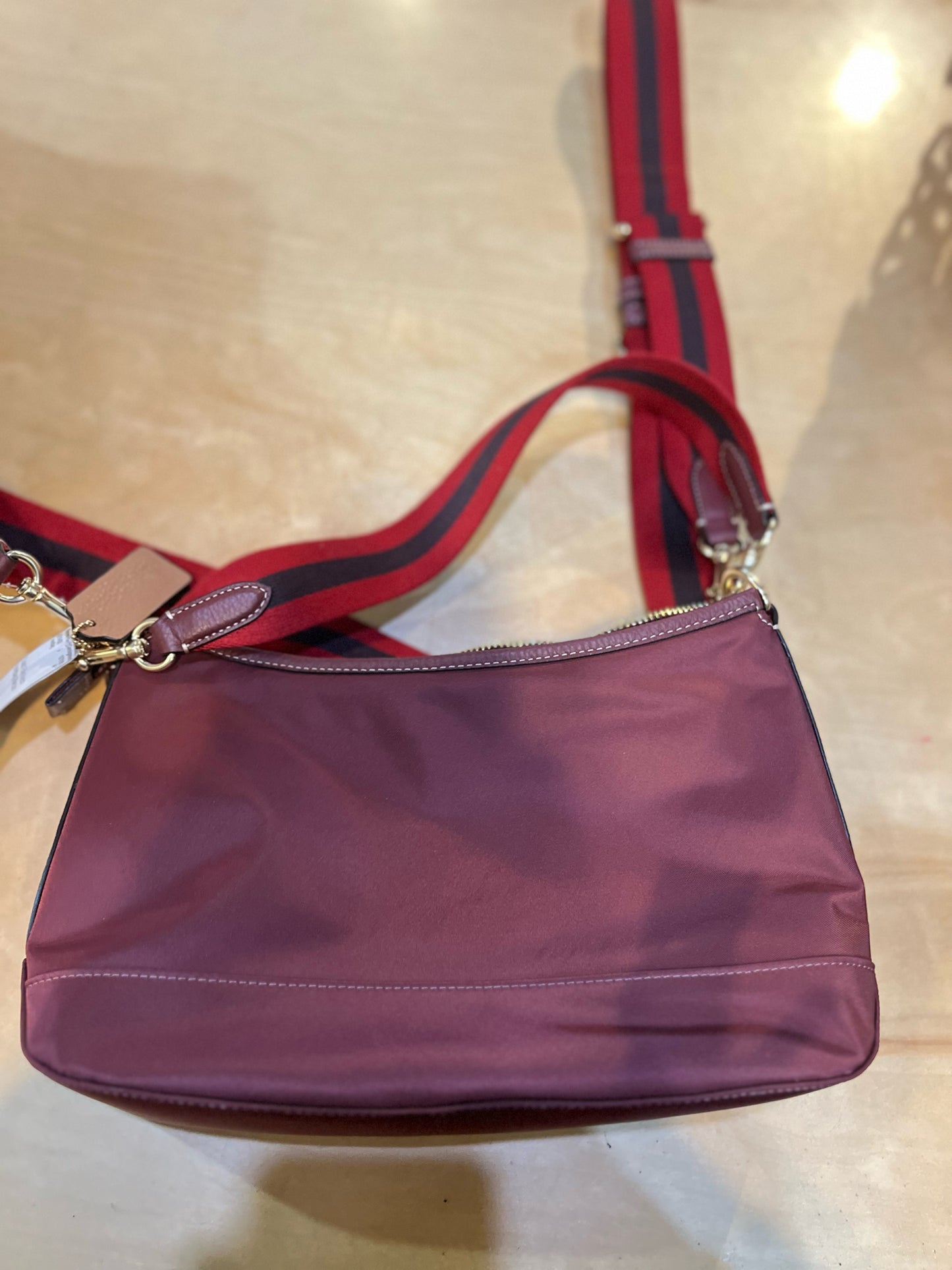 Coach Maroon "Ellis" Handbag