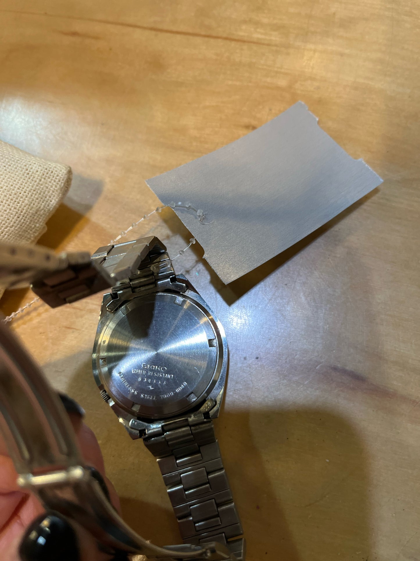 Vintage Seiko Stainless Steel & Sunburst Gradient Watch