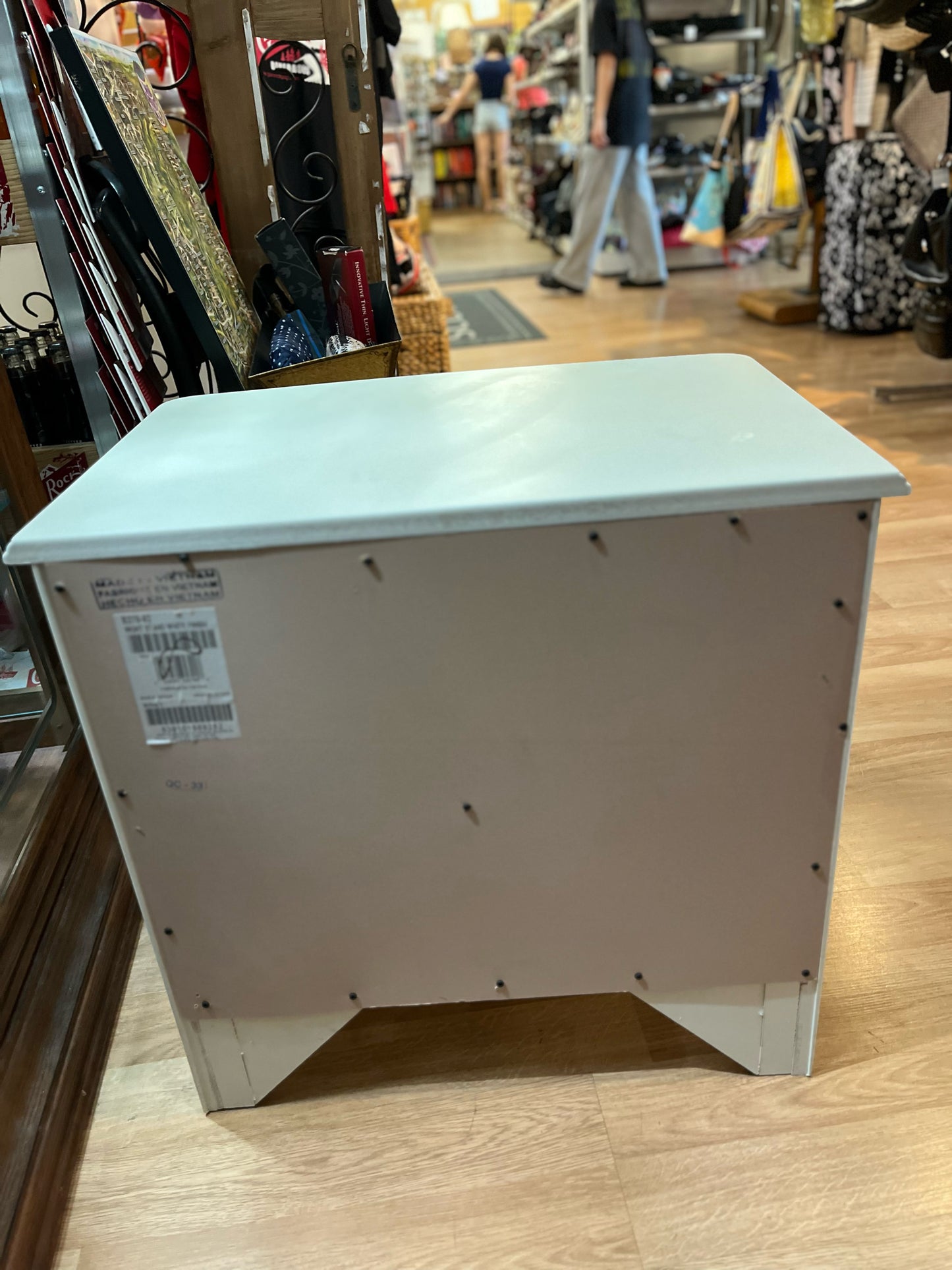 White Two Drawer Nightstand