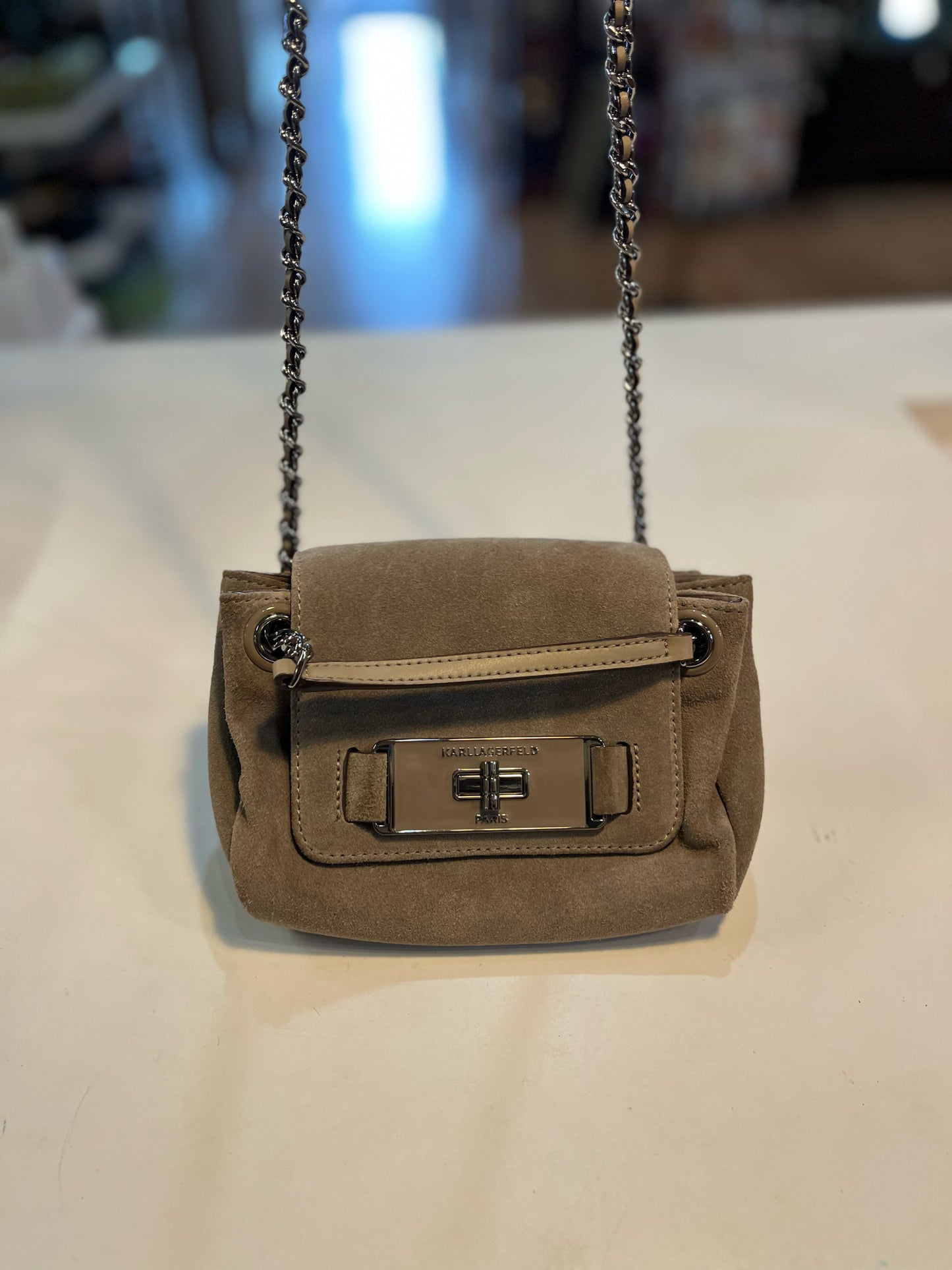 Karl Lagerfeld Suede Crossbody