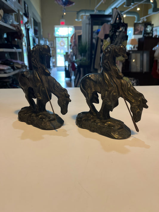 Pair of James Earle Fraser "End of the Trail" Bookends