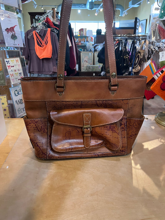 Patricia Nash Signature Map Print "Bolsena Tote"