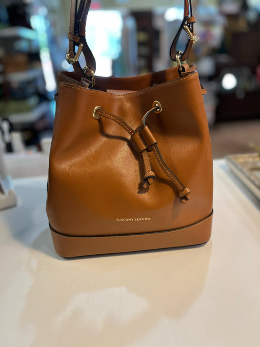 Tuscany Leather Drawstring Bucket Bag