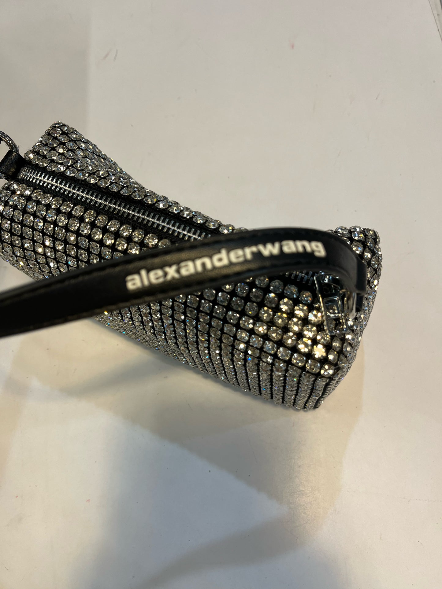 Alexander Wang "Medium Heiress Rhinestone Mesh Pouch”