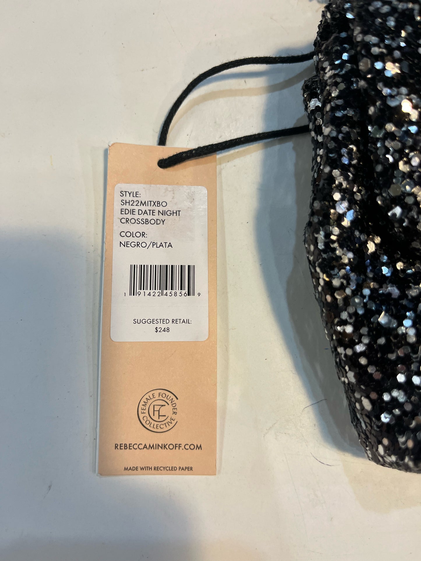 NWT Rebecca Minkoff Black "Edie Date Night" Crossbody
