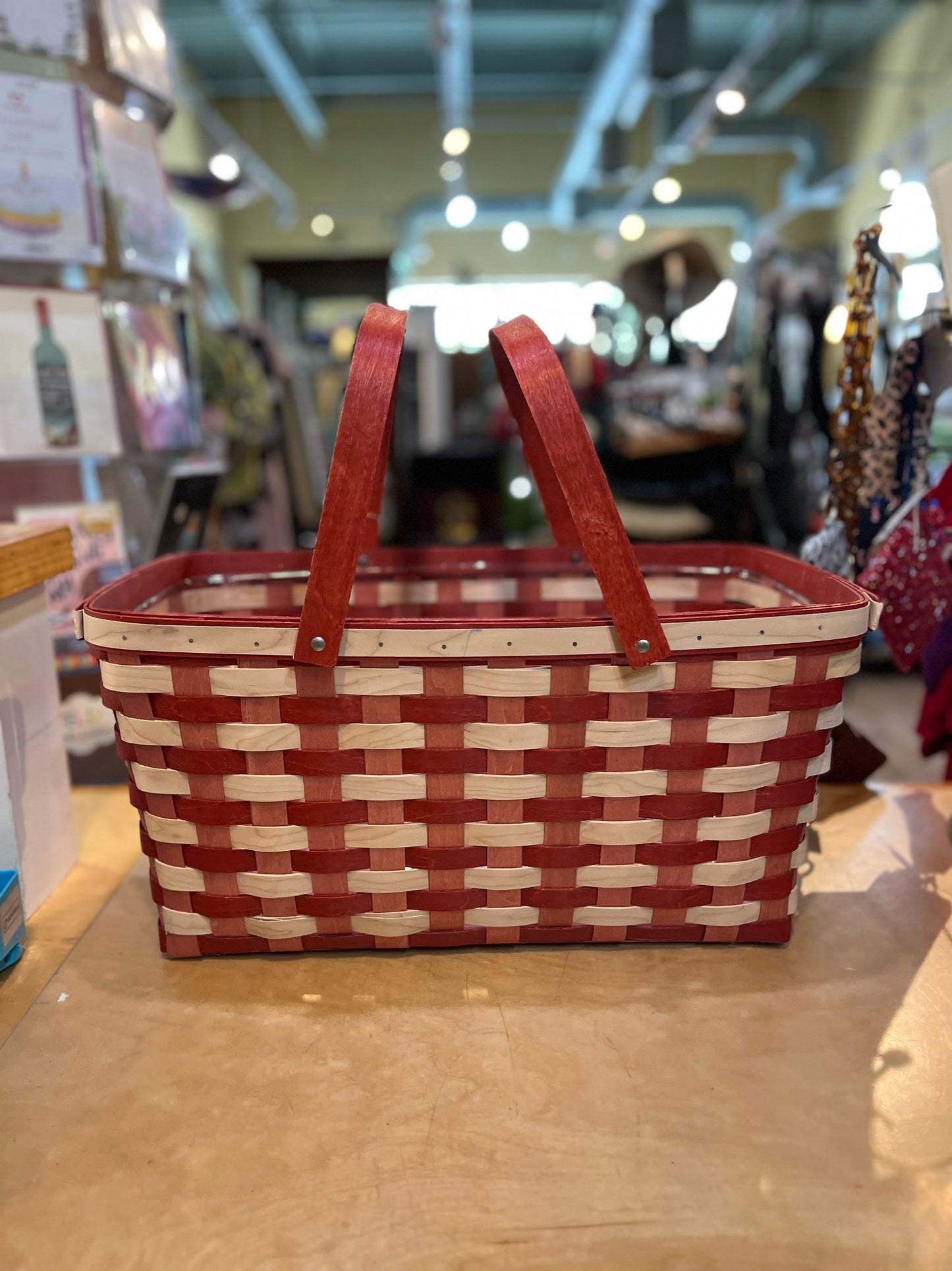 Dresden & Company Pink & White Rectangle Basket