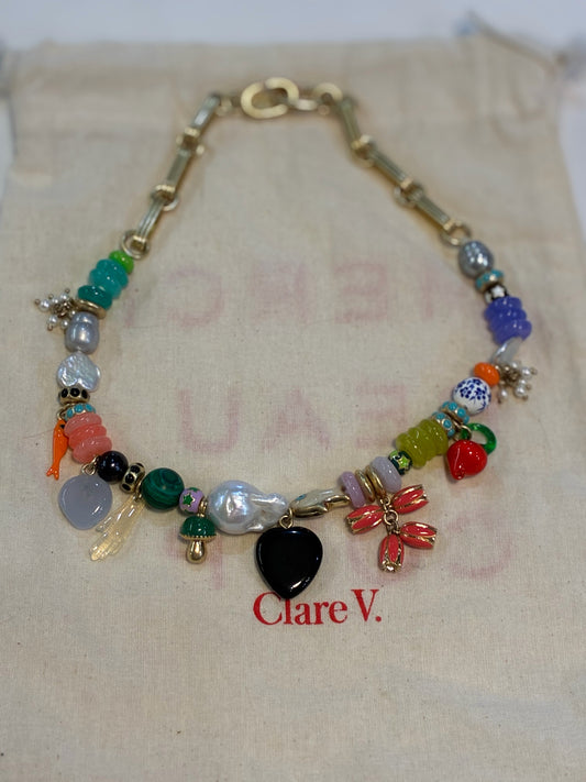 Clare V Beaded Statement Necklace
