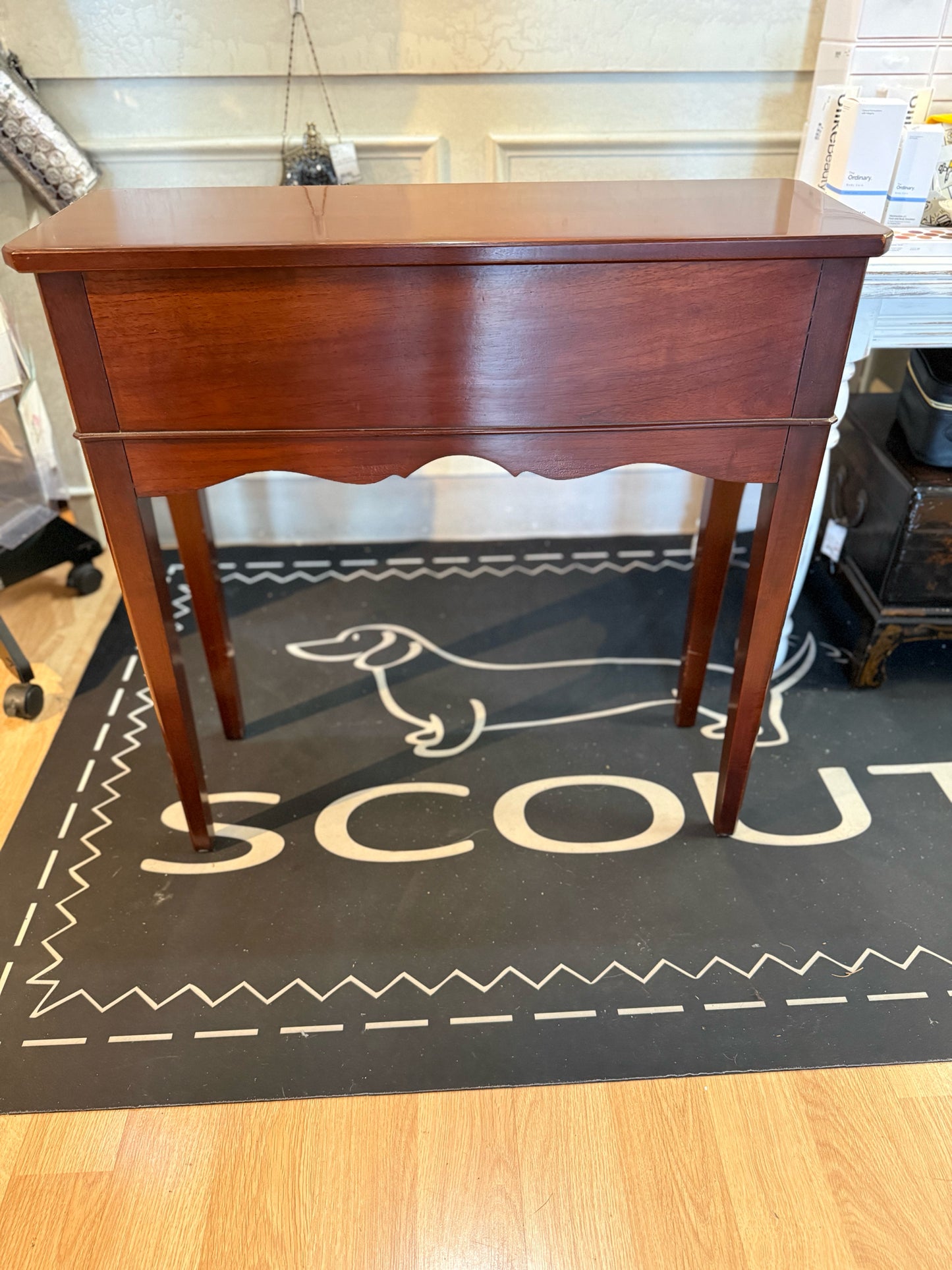 Dark Wood Rectangle Entry Table