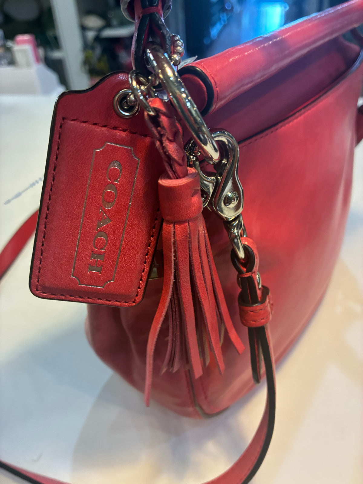 Coach Pink Leather "Vermillion Limited Edition" Crossbody