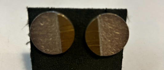 Donald Friedlich 1985 Brutalist Earrings/Cufflinks