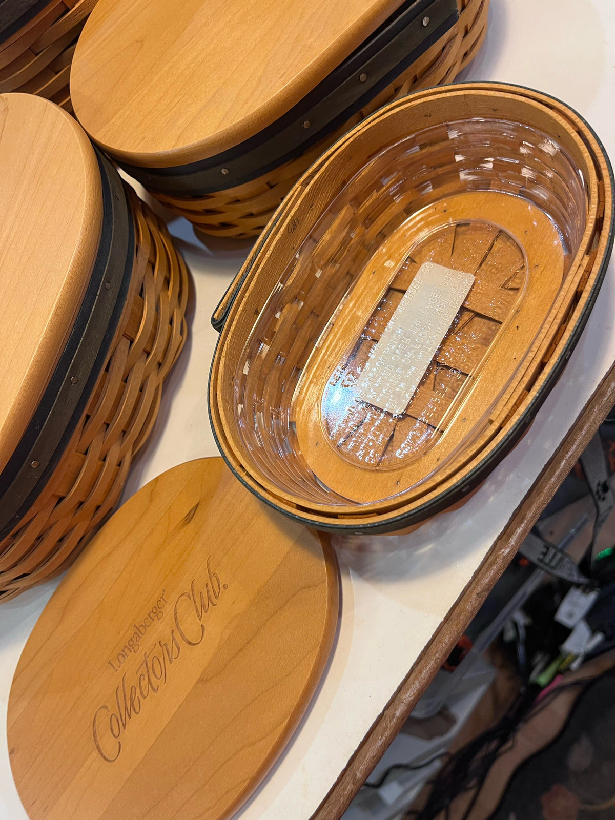 Longaberger Collector's Club Shaker Stackable Harmony Oval Basket Set