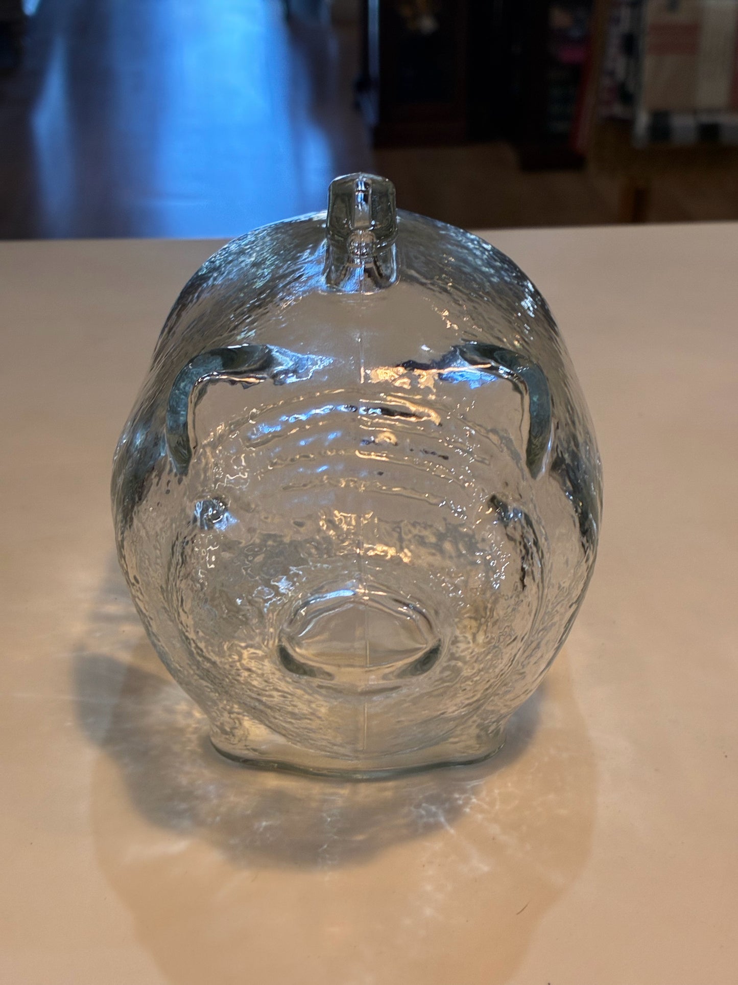 Vintage Anchor Hocking Clear Glass piggy bank