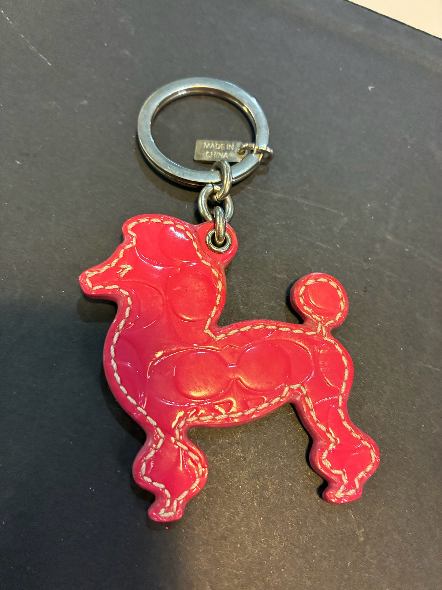 Coach Pink Poodle Keychain