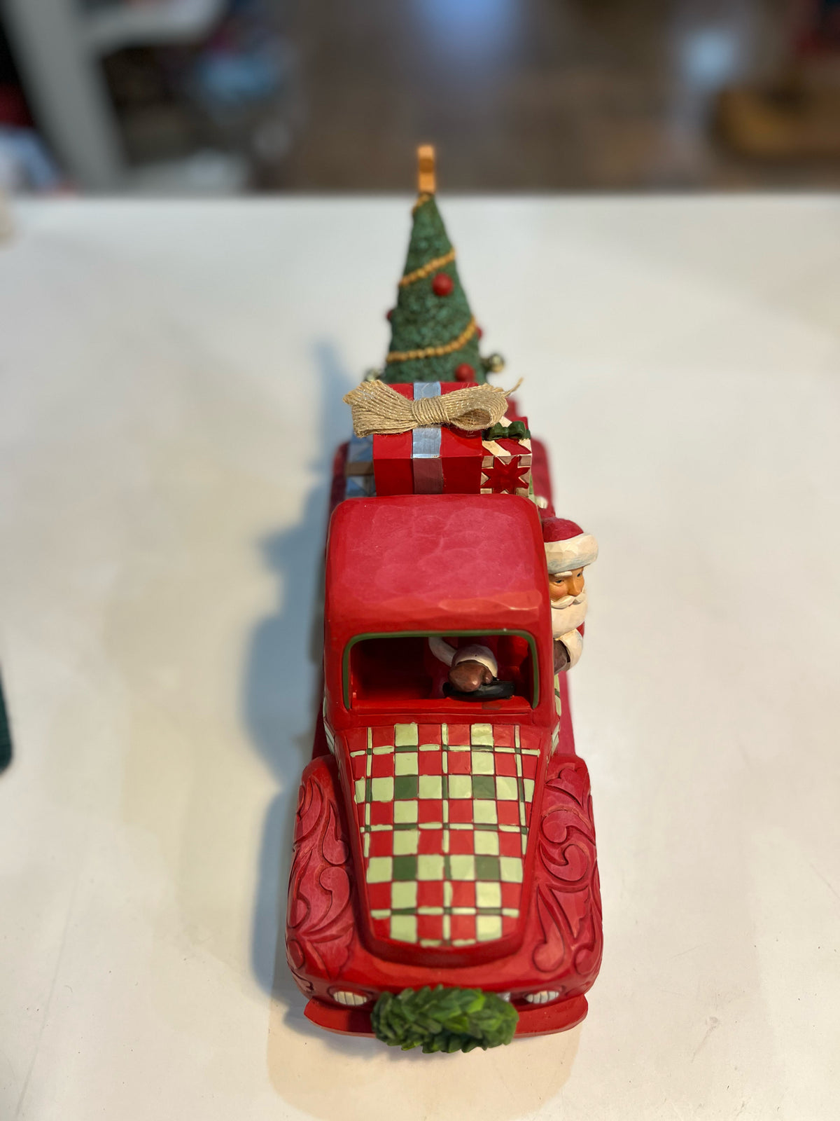 Jim Shore "Country Roads Lead to Christmas Santa Truck" Figurine