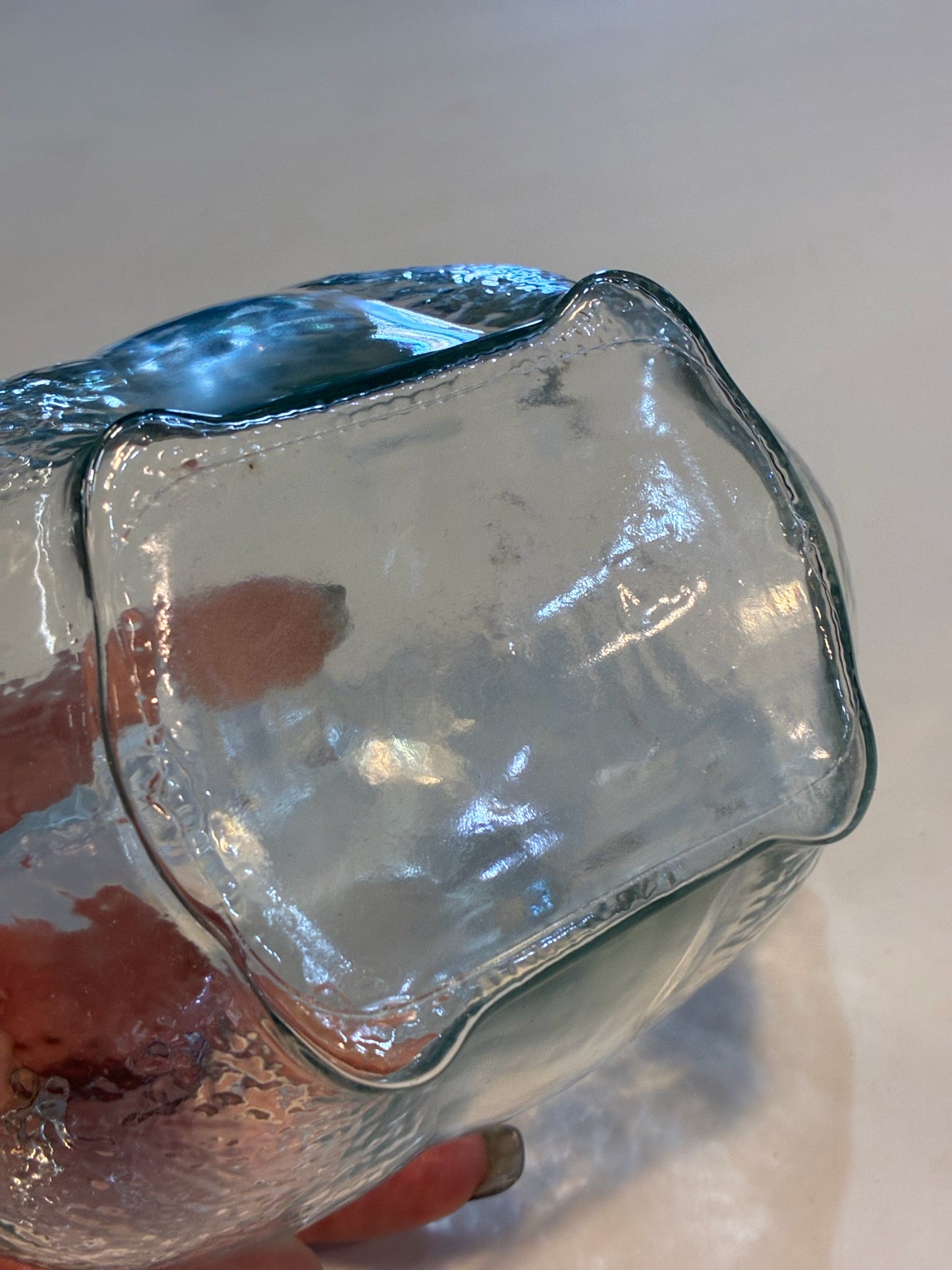 Vintage Anchor Hocking Clear Glass piggy bank