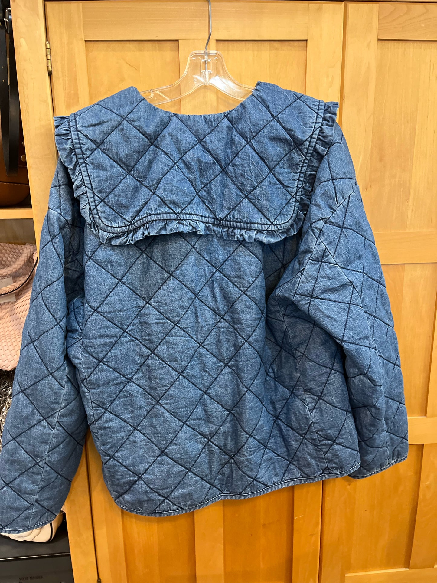 NWT Maeve Quilted Denim Jacket