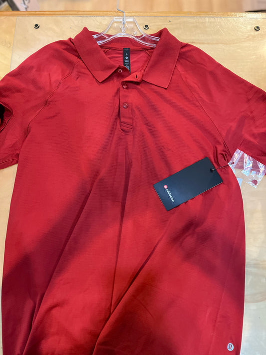 NWT Lululemon Red “Metal Vent Tech Polo” Shirt