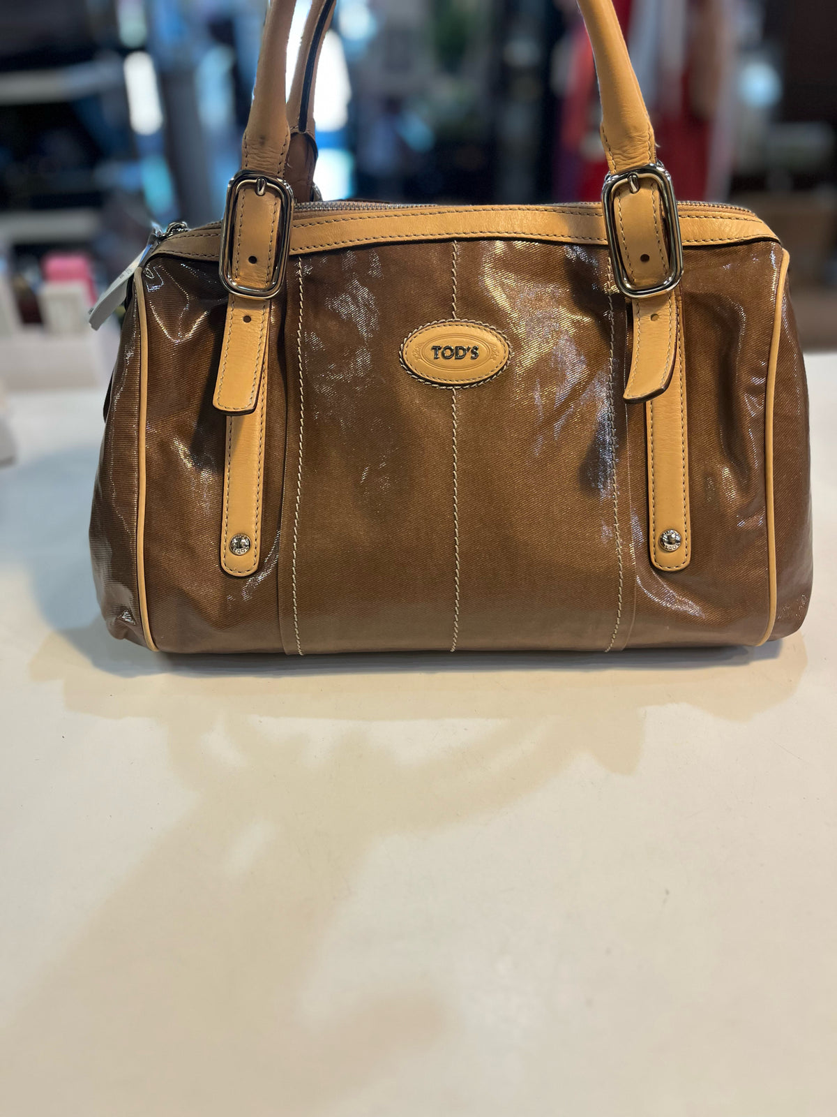 TOD's G line Bauletto Bag Coated Canvas & Leather