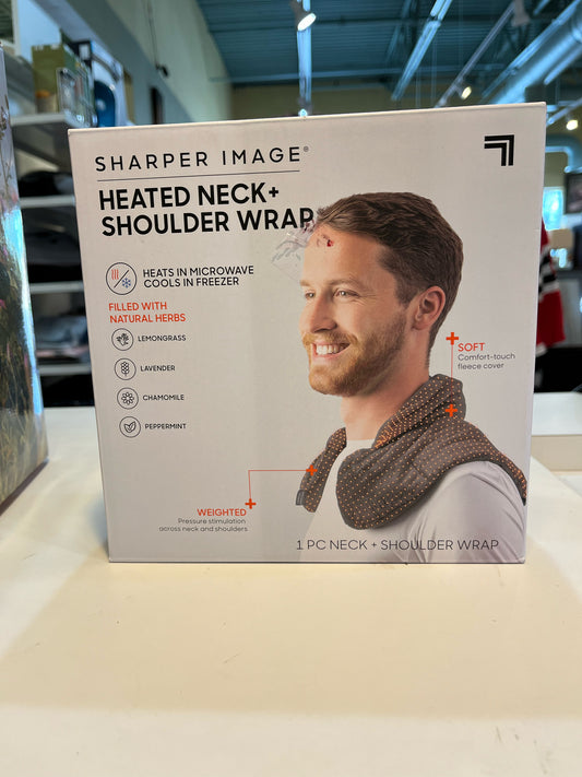 NIB Sharper Image Heated Neck & Shoulder Wrap