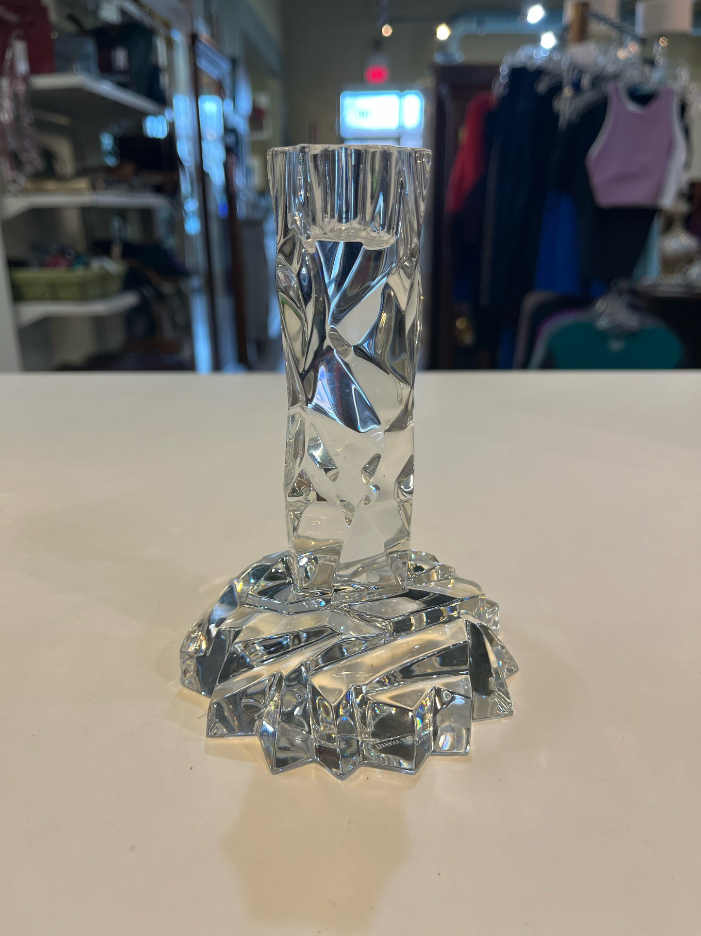 Set of 2 Tiffany & Co. “Rock Cut” Candleholders