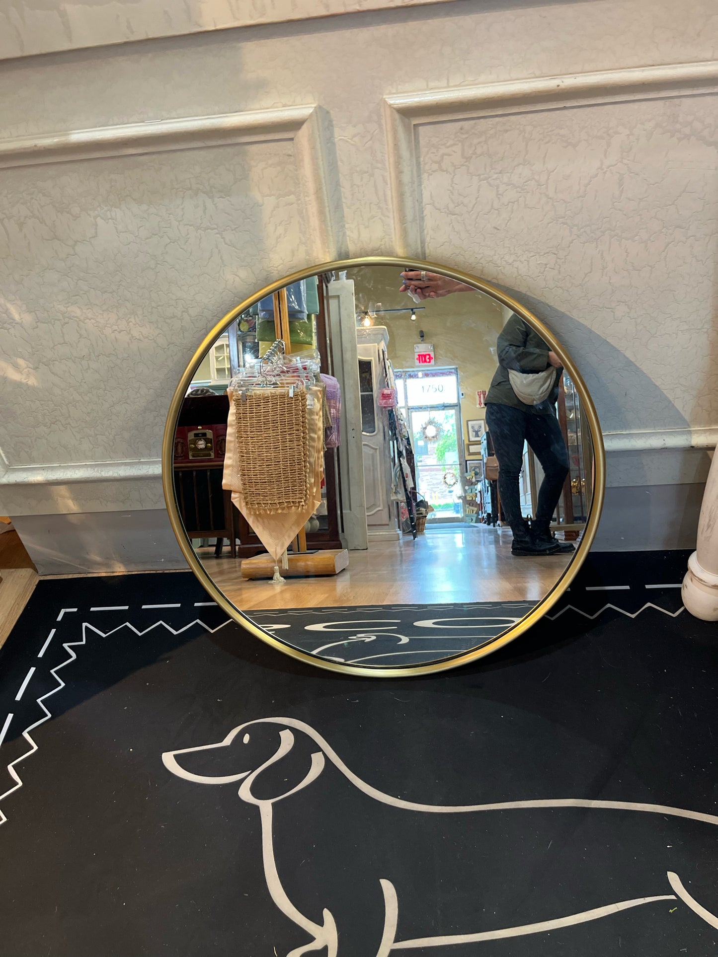 Rejuventaion Gold Round Mirror