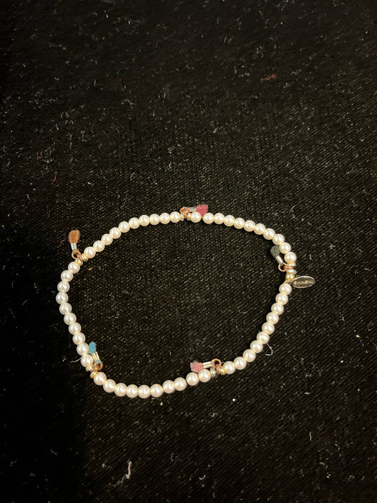 Shashi white beaded bracelet