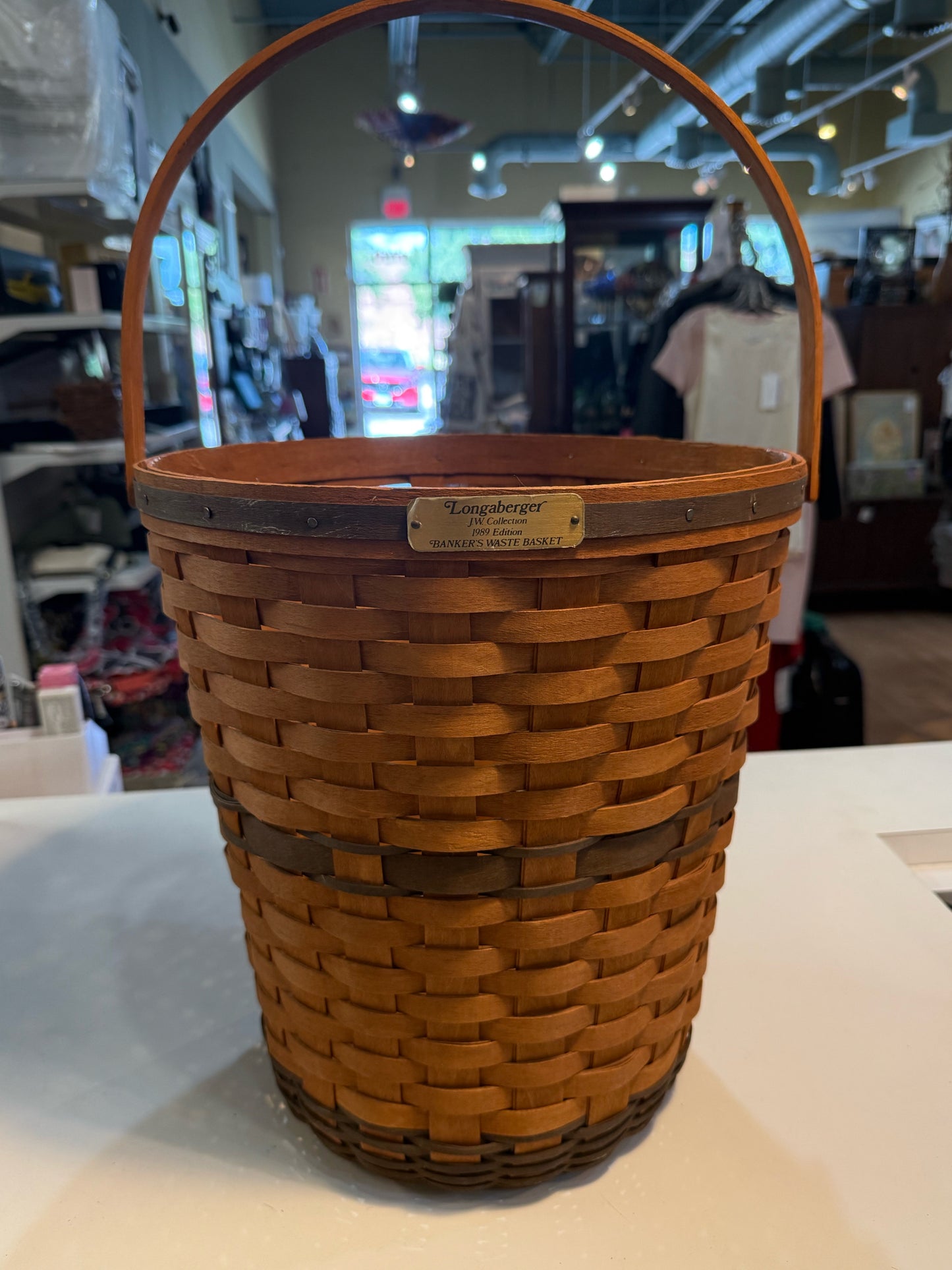 Longaberger "J.W. Collection 1989 Edition Banker Waste" Basket